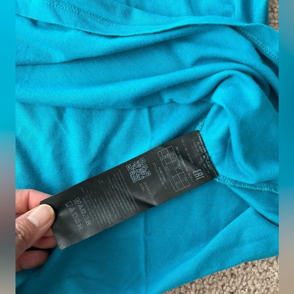 GUESS Los Angeles Blue-green Crewneck Short Sleeve Tee